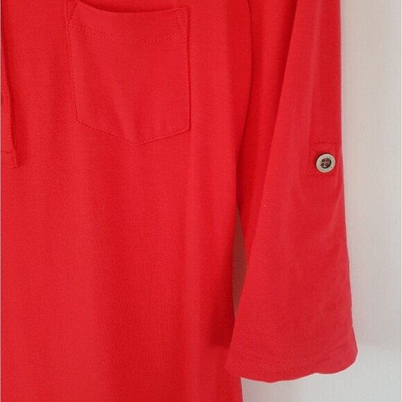 Tart Collection Womens Size S Modal Blend Popover Tunic Dress Red - Picture 4 of 7